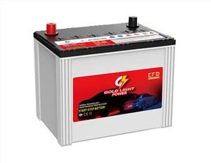 6-QTP-60 75D23L/Q85 EFB/AGM JIS Gratis underhållsbatteri Start-stopp Autobatterier 12v60ah För bilmotorstart